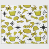 Atomic Yellow en Black op grote schaal Cadeaupapier (Vlak)