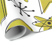 Atomic Yellow en Black op grote schaal Cadeaupapier (Rol Hoek)