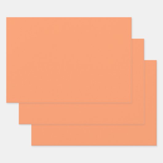 Atomica sinaasappel (effen kleur) inpakpapier vel (Set)