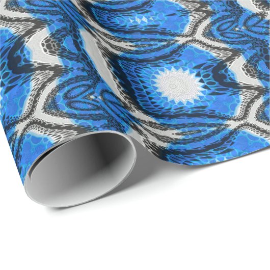Atomisch Blauw Cadeaupapier (Rol Hoek)