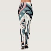 Atomisch Retro Adelaar Geometrisch Patroon   Leggings (Achterkant)