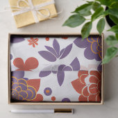 Atomisch Sinaasappel en Paarse Retro Mid Century F Tissuepapier (Geschenk)