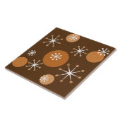 Atomisch tijdperk Starbursts verbrand Sinaasappel Tegeltje (Zijkant)