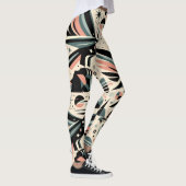 Atomische Adelaar Collage Geometrisch Patroon Leggings (Rechts)
