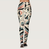 Atomische Adelaar Collage Geometrisch Patroon Leggings (Achterkant)