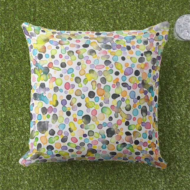 Atomische gomballen 20 x 20 outdoor kussen (Gras)