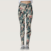 Atomische Retro Adelaar Geometrisch Ontwerp Leggings (Voorkant)