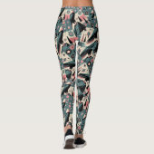 Atomische Retro Adelaar Geometrisch Ontwerp Leggings (Achterkant)
