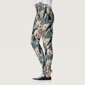 Atomische Retro Adelaar Geometrisch Ontwerp Leggings (Links)
