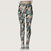 Atomische Retro Adelaar Geometrisch Ontwerp Leggings (Voorkant)