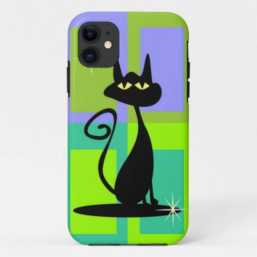 Atomische Retro Kitty Iphone 5 Hoesje (Achterkant)