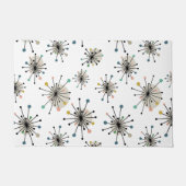 Atomische Starburst Patroon Mid Century Modern Deurmat (Voorkant)