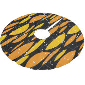 Atomische stijl, zwart oranje geometrisch patroon. kerstboom rok (Gekanteld)