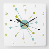 Atomische tijdperk Starburst Mid Century Moderne N