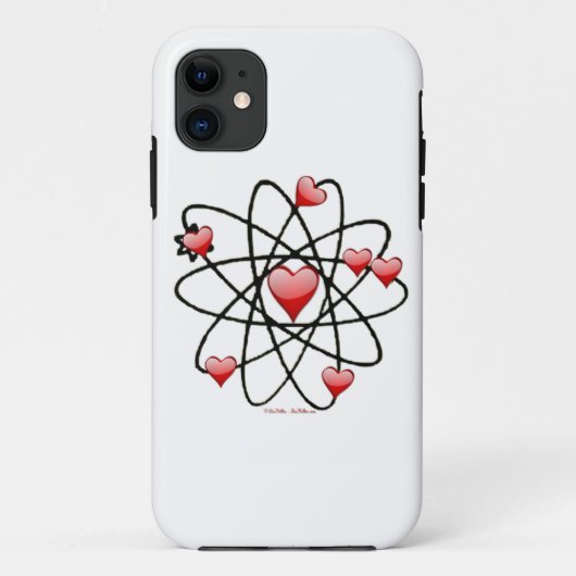 Atomische Valentijn Rode Harten Case-Mate iPhone Case (Achterkant)