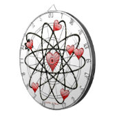 Atomische Valentijn Rode Harten Dartbord (Voorkant Rechts)