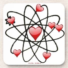 Atomische Valentijn Rode Harten Drankjes Onderzetter
