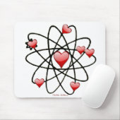 Atomische Valentijn Rode Harten Muismat (Met muis)