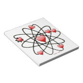 Atomische Valentijn Rode Harten Notitieblok (Schuin)