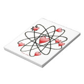 Atomische Valentijn Rode Harten Notitieblok (Linkerzijde)
