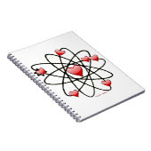 Atomische Valentijn Rode Harten Notitieboek (Rechterzijde)