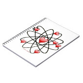 Atomische Valentijn Rode Harten Notitieboek (Linkerzijde)