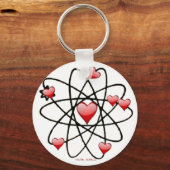 Atomische Valentijn Rode Harten Sleutelhanger (Voorkant)