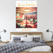 Atomistisch futuristisch penthouse-appartement canvas afdruk (Insitu (Slaapkamer))