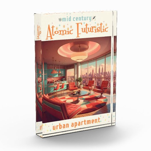 Atomistisch Futuristisch Stadsappartement Fotoblokken (Links)