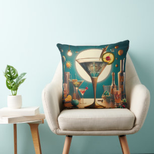 Atomistische Futuristische Printplaat Martini Kussen