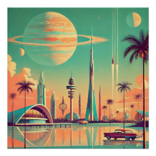 Atomistische Toekomstgerichte Nieuwe Florida Perfect Poster