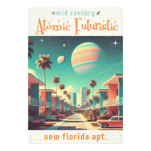 Atomistische Toekomstige Nieuwe Florida Appartemen Foto Afdruk