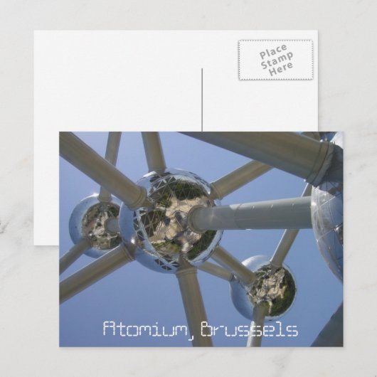 atomium, Brussel, België Briefkaart (Voorkant / Achterkant)