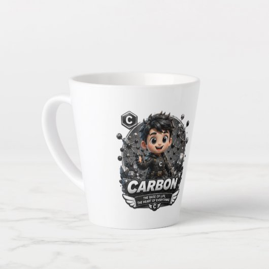 ATOMIVRA Carbon Karakter Latte Mok (Linkerhoek)