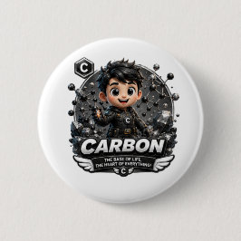 ATOMIVRA Carbon Karakter Ronde Button 5,7 Cm