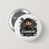  ATOMIVRA Carbon Karakter  Ronde Button 5,7 Cm (Voorkant /achterkant)