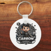 ATOMIVRA Carbon Karakter Sleutelhanger (Voorkant)