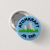 atomkraft ja tak badge ronde button 3,2 cm (Voorkant /achterkant)