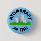 atomkraft ja tak badge ronde button 3,2 cm (Voorkant)