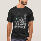 Atoms Astrophysics Quantum Foam Quarks Electrons A T-shirt (Voorkant)