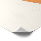 Atomtijdperk Midden Eeuw Abstract Teal Oranje Geel Poster (Hoek)
