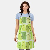 Atomtijdperk Pop Art Chartreuse Schort (Gedragen)