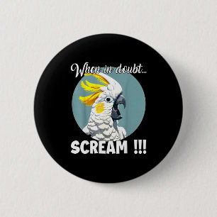 Atoo Meme T, Grappig Schreeuwende Zwavelkuif Atoo Ronde Button 5,7 Cm