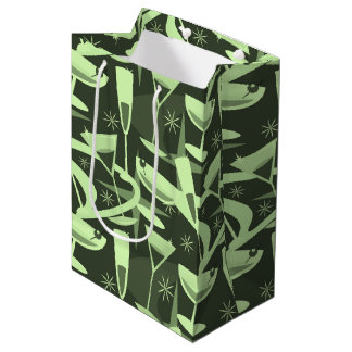 Atoom 50s Retro Martini Cocktail Patroon Medium Cadeauzakje