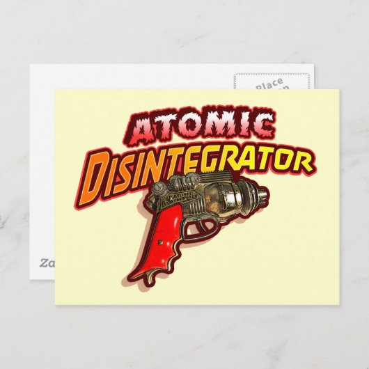 Atoom Desintegrator Briefkaart (Voorkant / Achterkant)