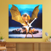 Atoom Draak Canvas Afdruk (Insitu (Woonkamer))