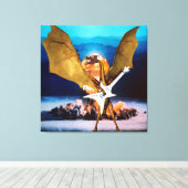 Atoom Draak Canvas Afdruk (Insitu (Houten vloer))