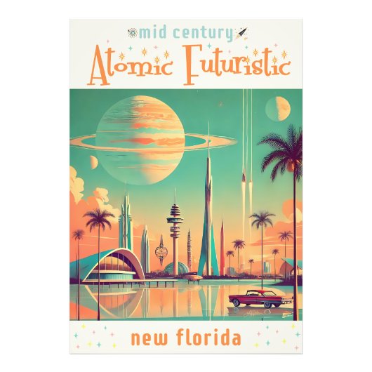 Atoom Futuristisch New Florida Foto Afdruk (Voorkant)