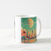 Atoom Futuristisch New Florida Koffiemok (Voorkant rechts)