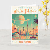 Atoom Futuristisch Nieuw Florida Kaart (Gele Bloem)